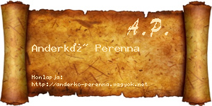Anderkó Perenna névjegykártya
